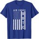 Air Force ROTC USAF ROTC USA Flag Distressed T-Shirt - T-Shirt | Royal