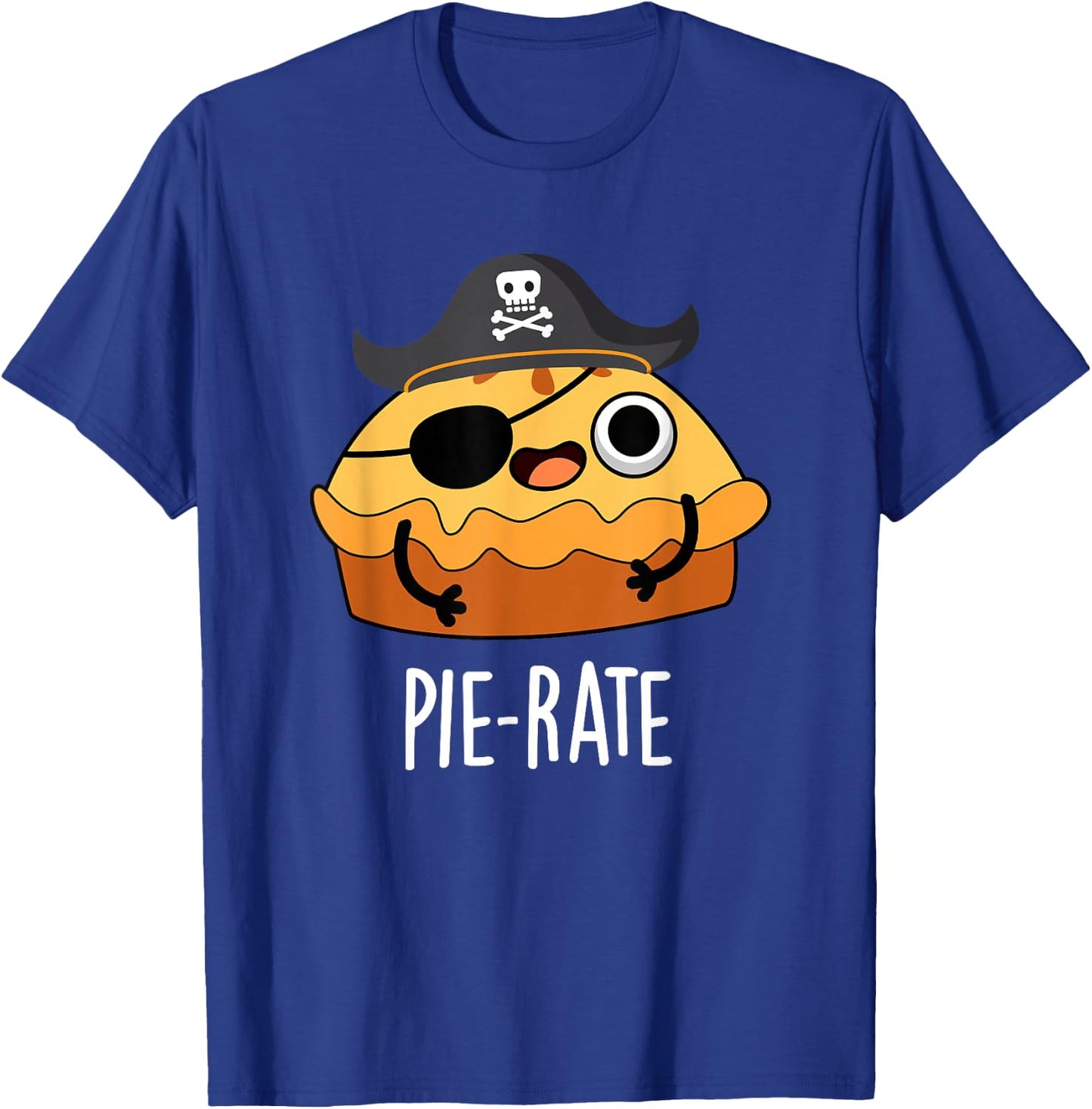 Pie-rate Funny Pie Pun T-Shirt - T-Shirt | Royal