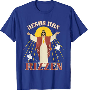 Jesus Has Rizzen Funny Christian He Has Rizzen Christ Rizz T-Shirt - T-Shirt | Royal