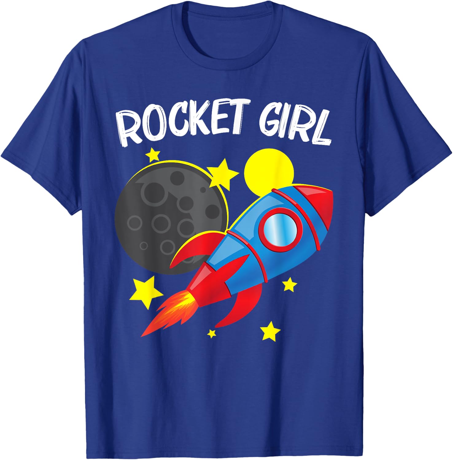 Cool Rocket For Girls Kids Rockets Space Ship Spacecraft T-Shirt - T-Shirt | Royal