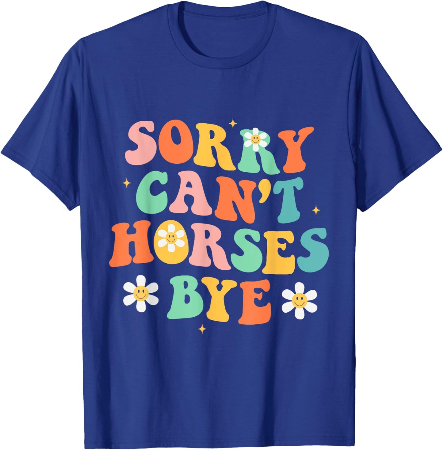 Funny Horse Shirt Women Boys or Girls T-Shirt - T-Shirt | Royal