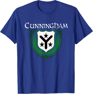 Cunningham Surname Irish Clan Tartan Badge Ireland T-Shirt - T-Shirt | Royal