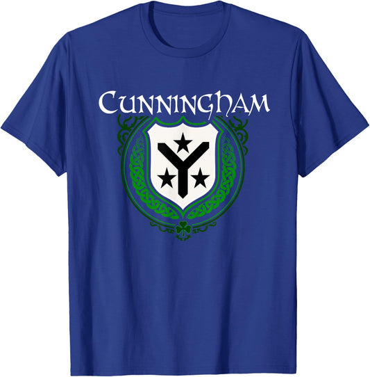Cunningham Surname Irish Clan Tartan Badge Ireland T-Shirt - T-Shirt | Royal