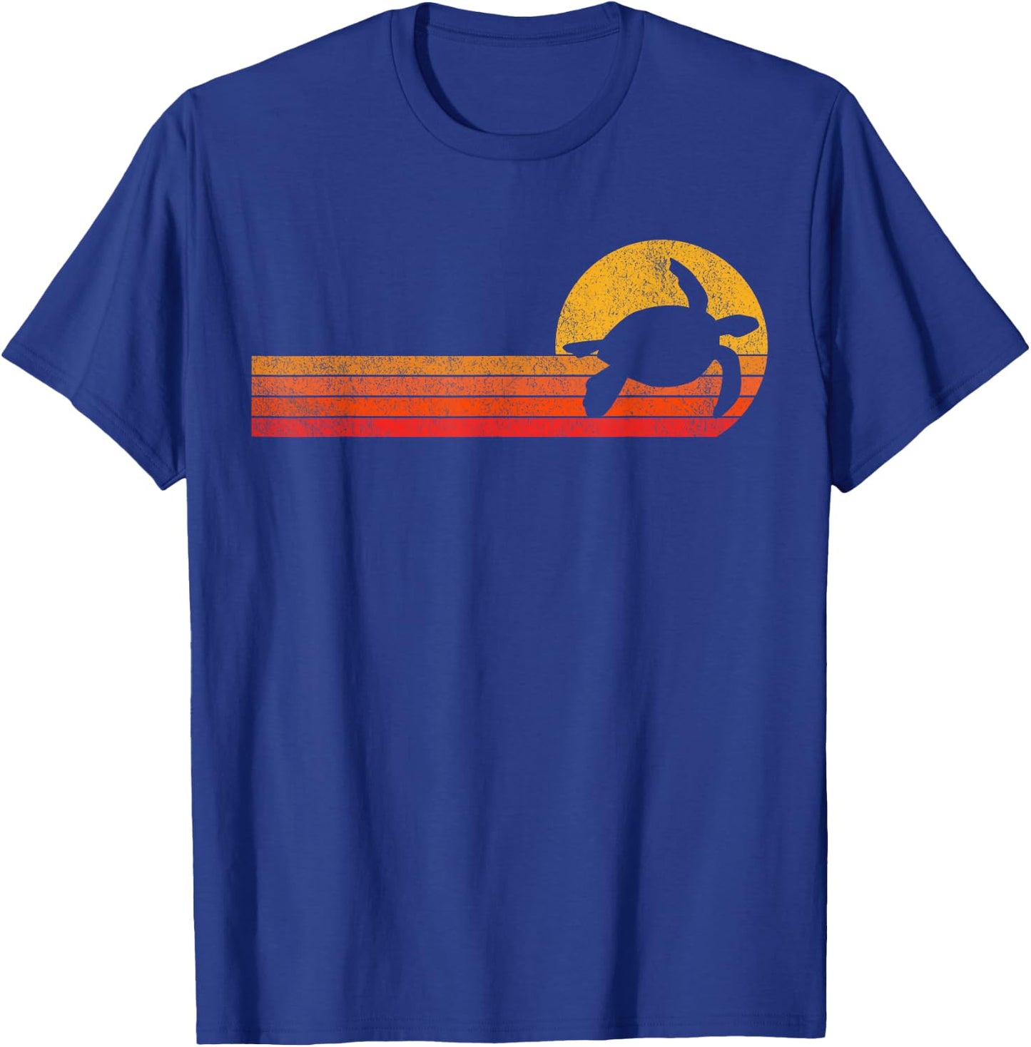 Sea Turtle Lover Funny Sea Turtle Retro T-Shirt - T-Shirt | Royal