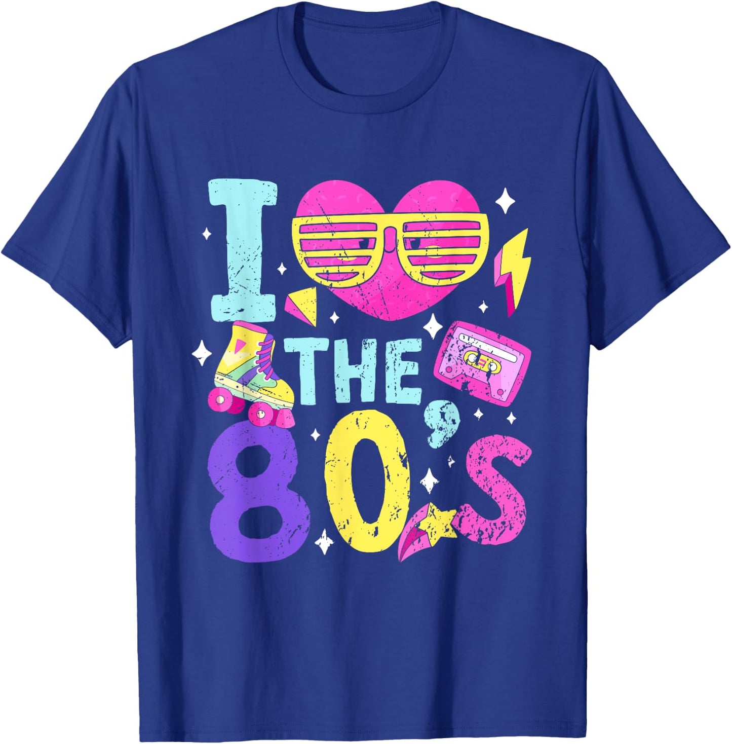 Retro 1980s Party Costume i Love The 80s T-Shirt - T-Shirt | Royal