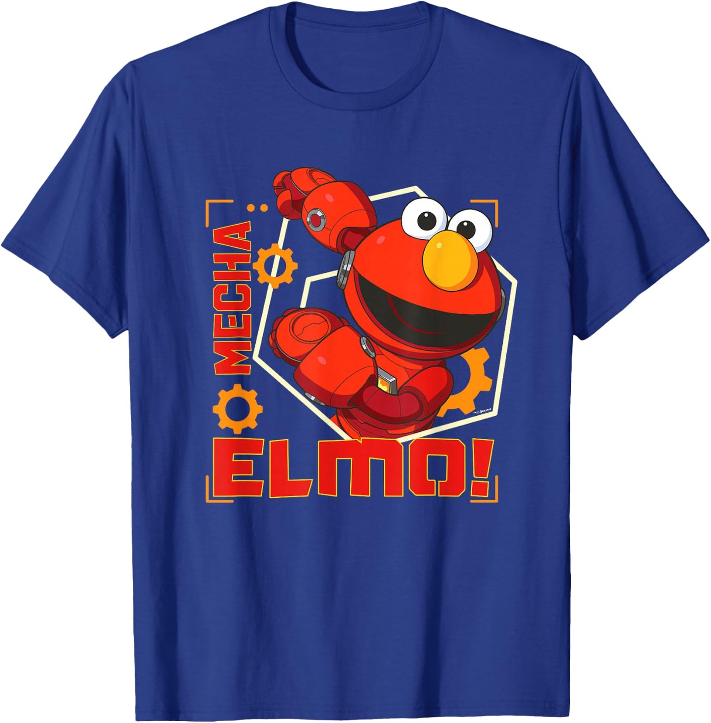 Sesame Street Mecha Builders Mecha Elmo! T-Shirt - T-Shirt | Royal