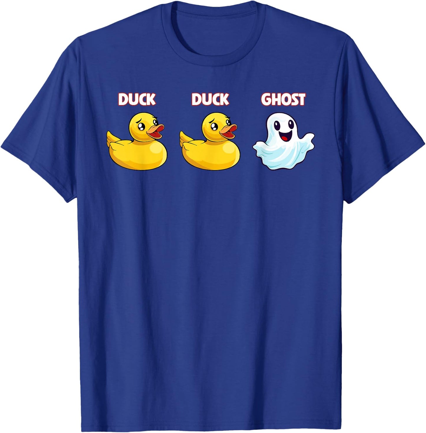Duck Ghost Pun Meme Men Women Funny Halloween T-Shirt - T-Shirt | Royal