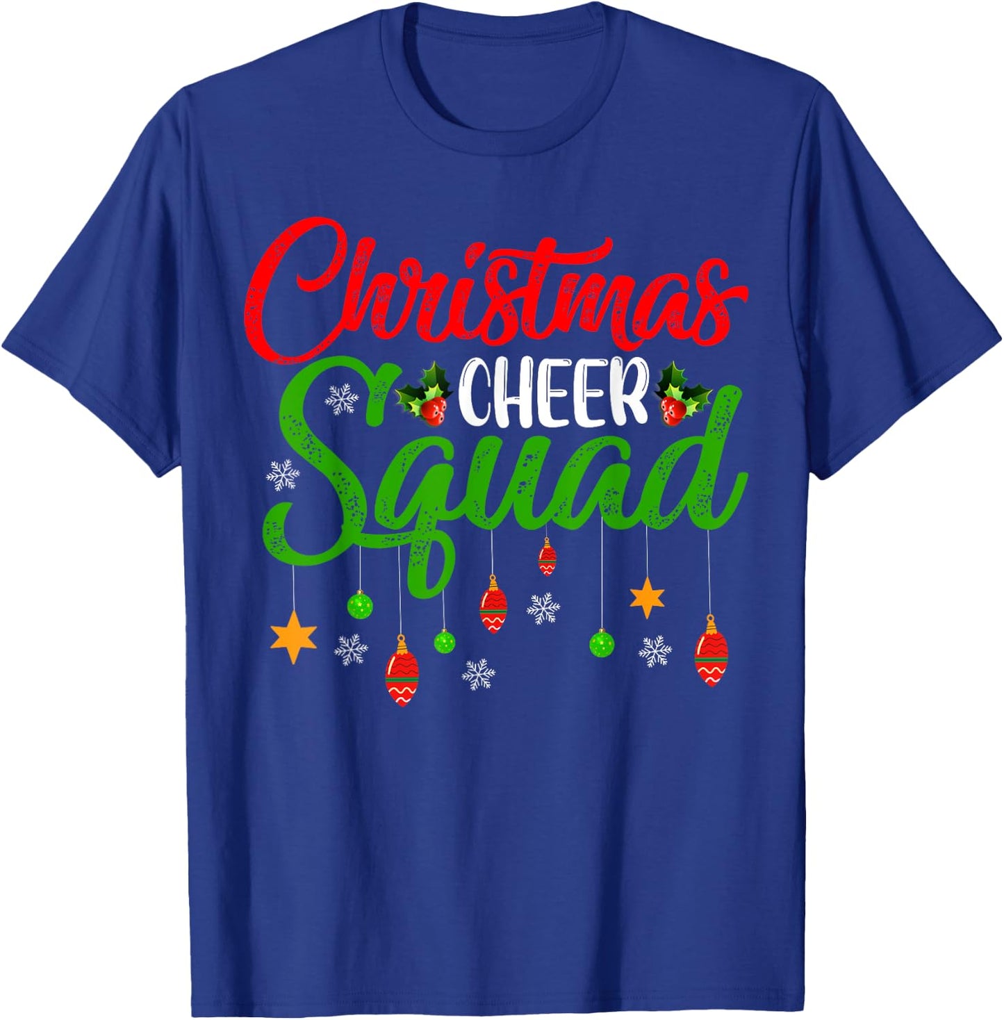 Cheerleading Sports Lover Christmas Cheer Squad T-Shirt - T-Shirt | Royal