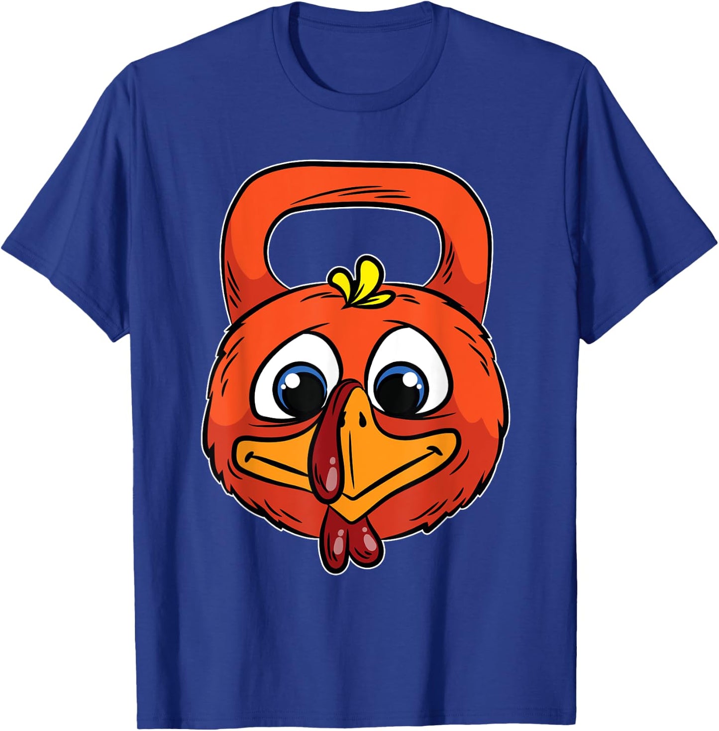 Turkey Kettlebell Thanksgiving Day Funny Gym Workout Fitness T-Shirt - T-Shirt | Royal