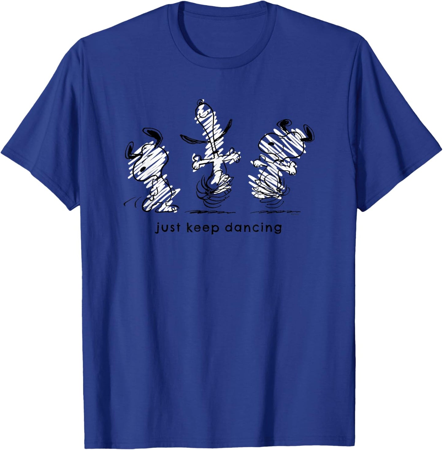 Peanuts - Snoopy Just Keeping Dancing T-Shirt - T-Shirt | Royal