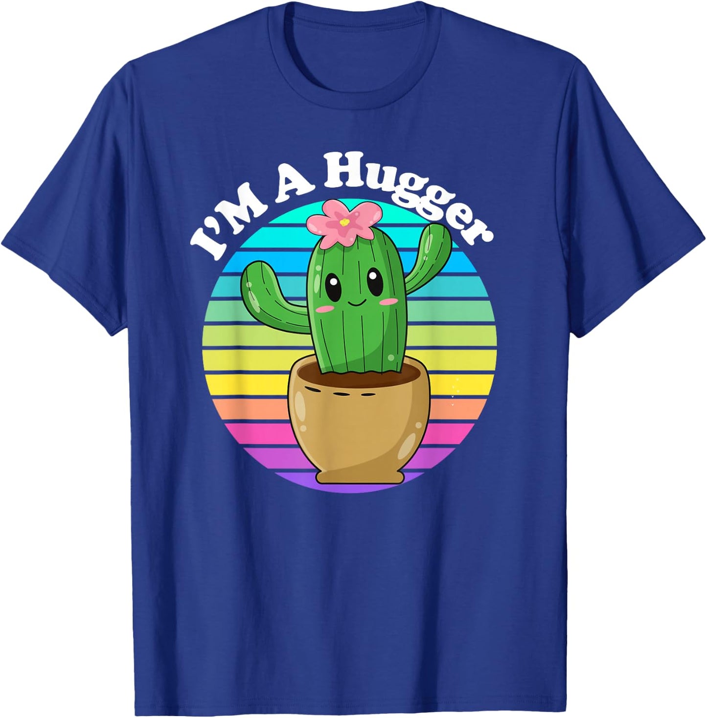 Funny I'm A Hugger Cartoon Cute Sarcastic Humor T-Shirt - T-Shirt | Royal