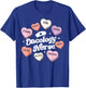 Valentines Day Oncology Nurse Cancer Support Groovy Hearts T-Shirt - T-Shirt | Royal