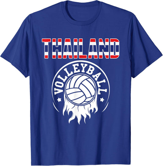 Proud Thailand Volleyball Fans Jersey - Thai Flag Sports T-Shirt - T-Shirt | Royal