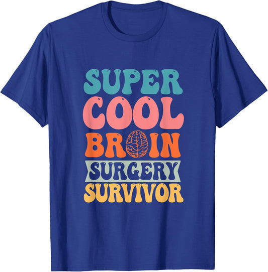 Super A Cool Brain Surgery Survivor Brain Cancer Tumor T-Shirt - T-Shirt | Royal