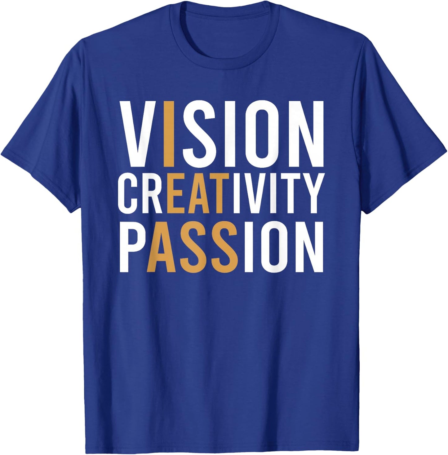 Vision Creativity Passion Black Funny Lace Cotton Polyester Blend Women's -Adults Regular Fit Short Sleeve T-Shirt - T-Shirt | Royal