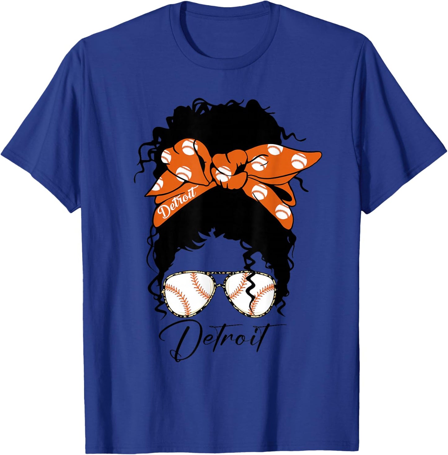 Datroit Messy Bun Souvenir I Love Datroit T-Shirt - T-Shirt | Royal