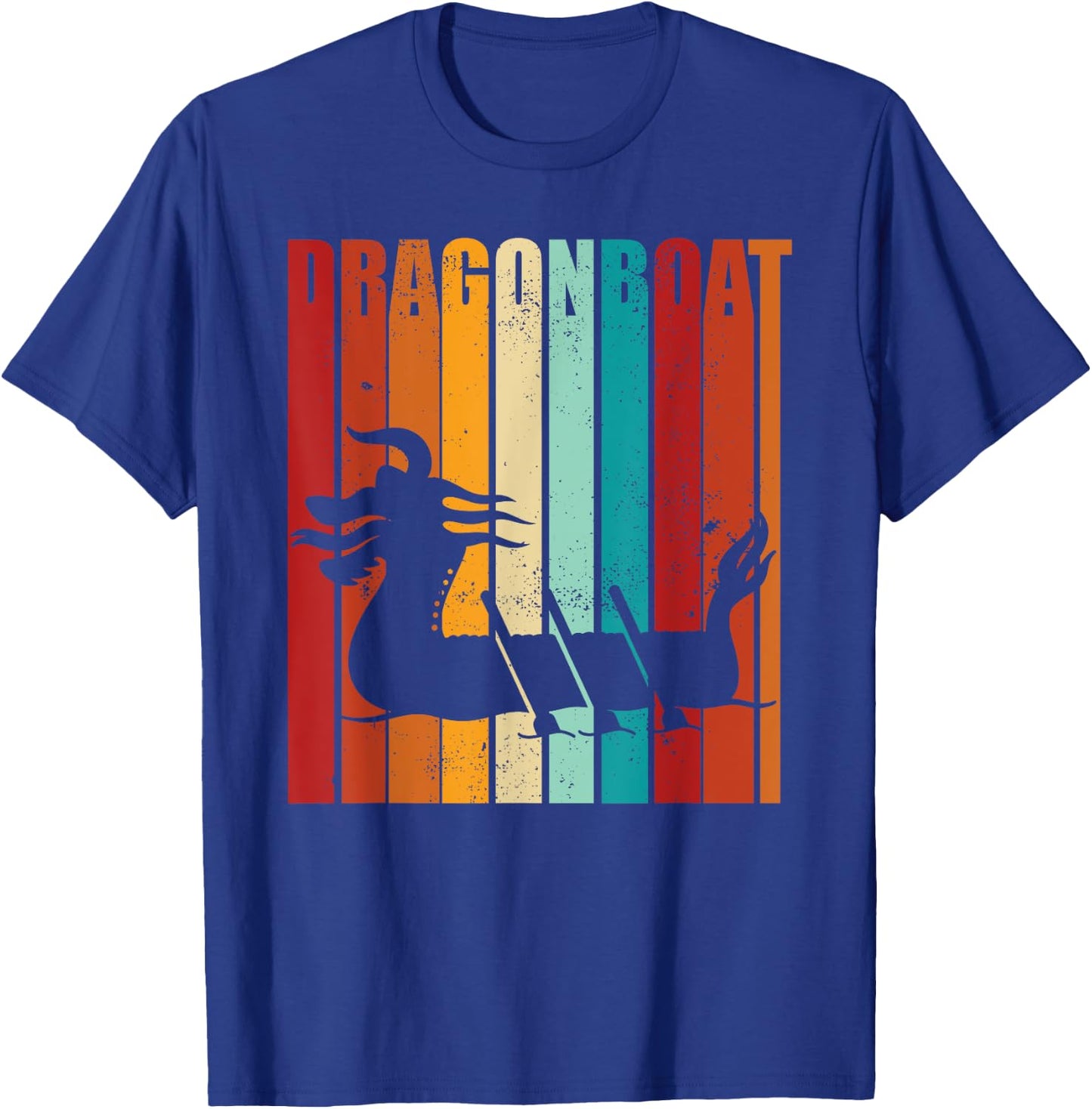 Dragon boat racing dragon boat retro paddling design T-Shirt - T-Shirt | Royal