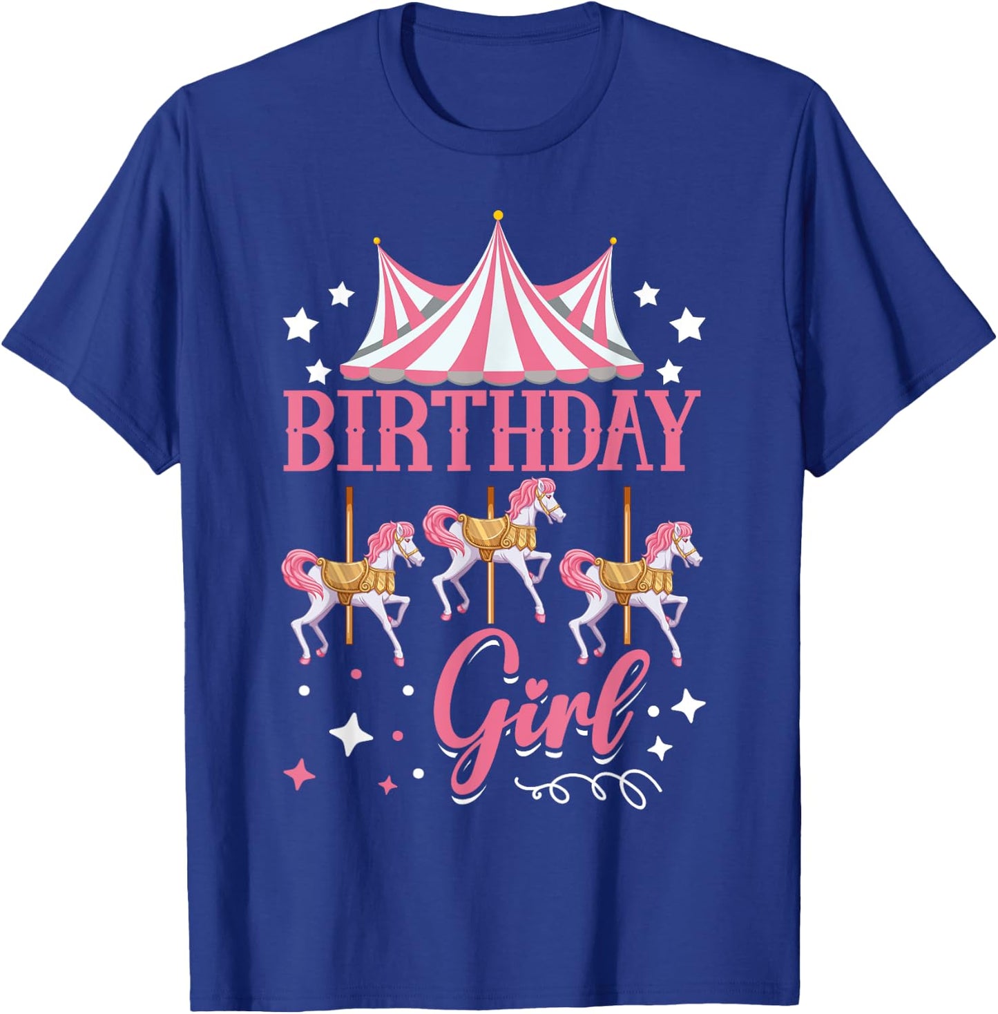 Carousel Birthday Party Birthday Girl T-Shirt - T-Shirt | Royal