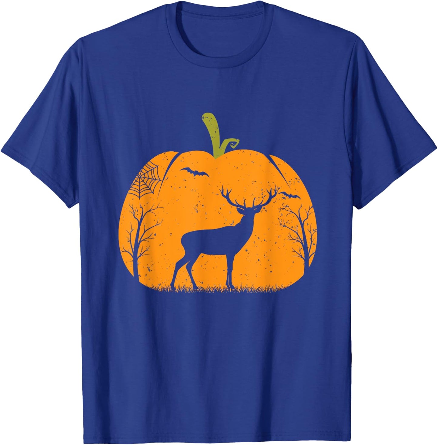 Deer Halloween Costume Hunting Pumpkin Deer Lovers T-Shirt - T-Shirt | Royal