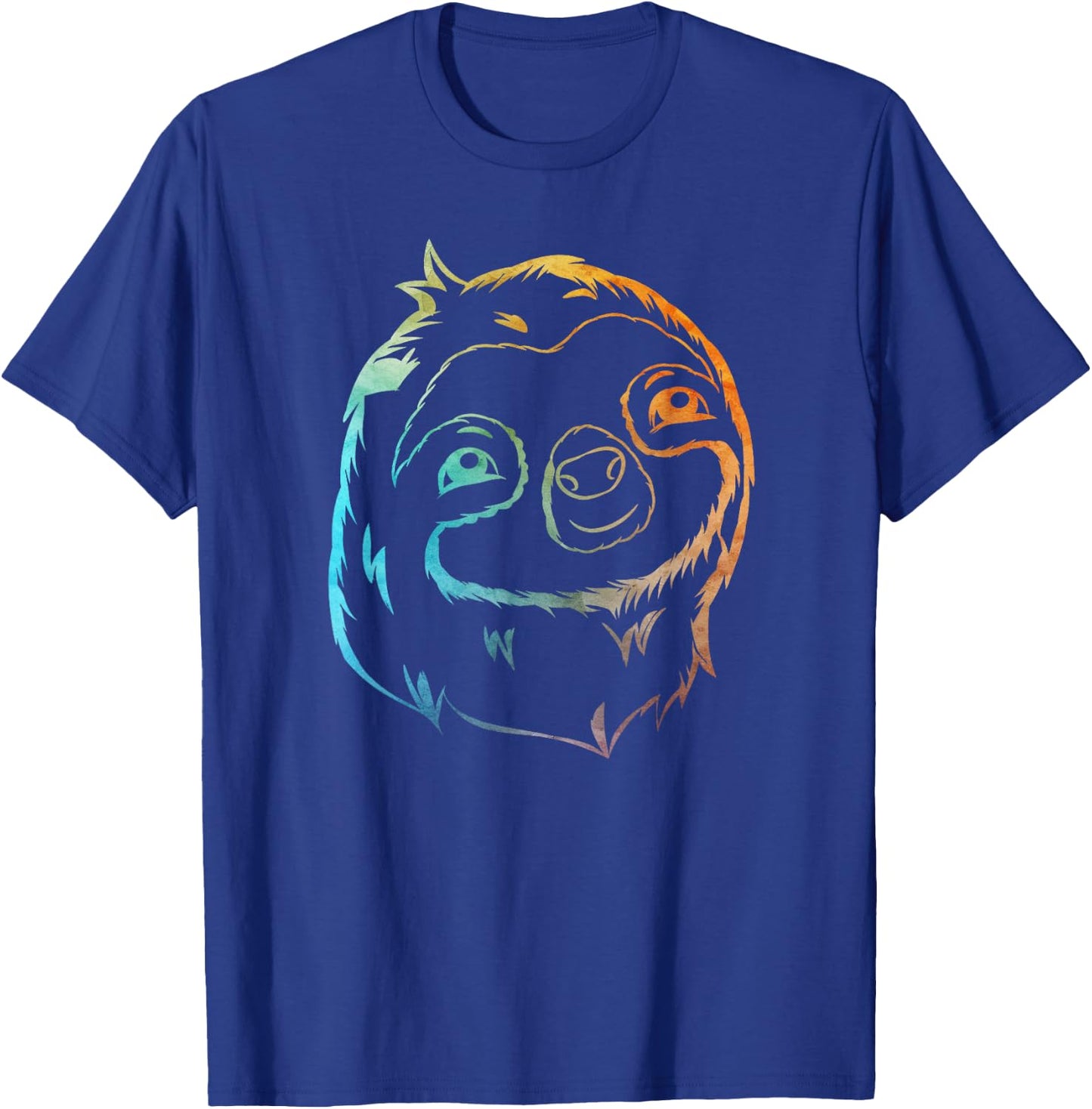 Sloth Art Funny Animal Arboreal Lover Outfit Men Women Kids T-Shirt - T-Shirt | Royal