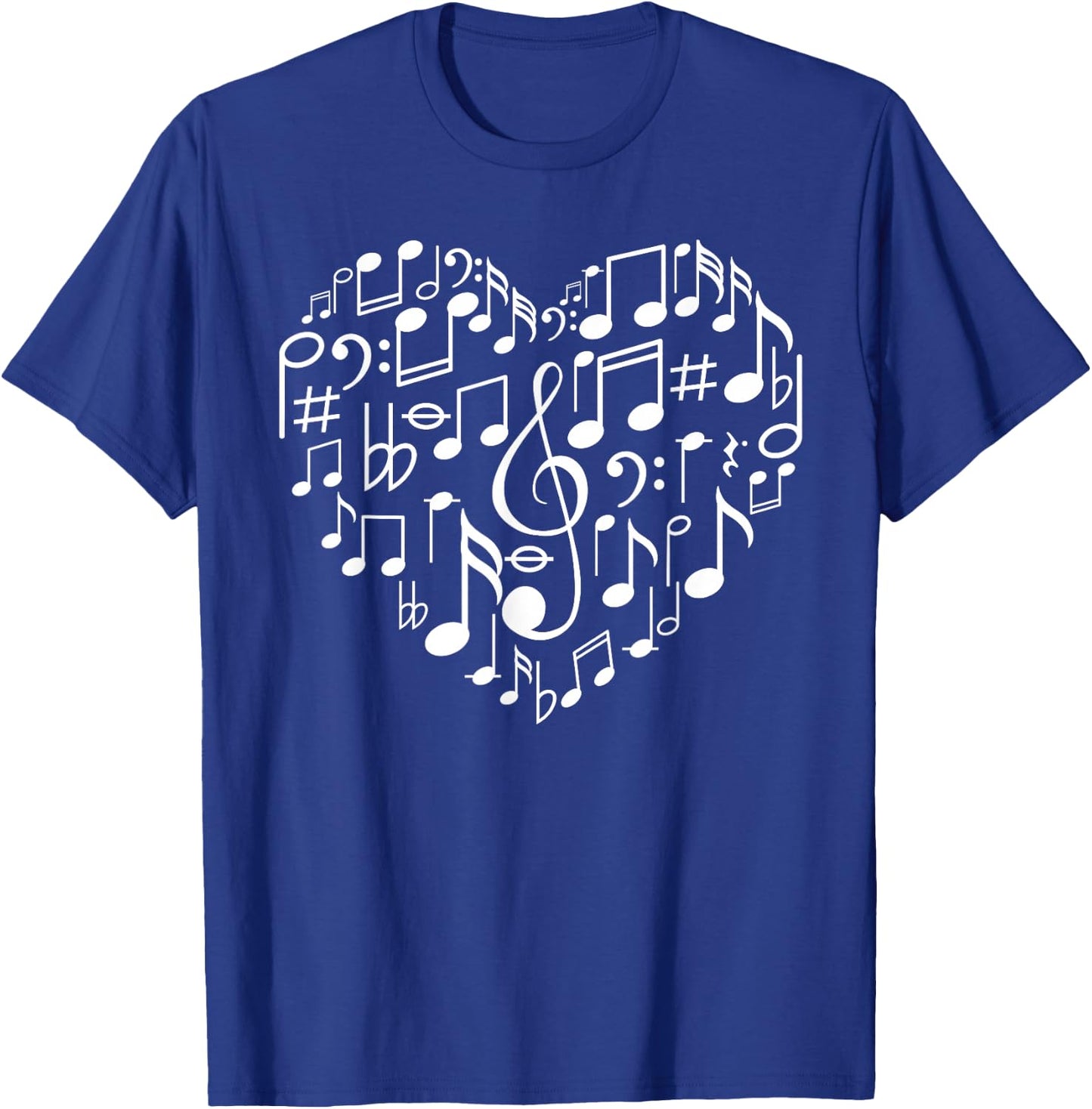 Cool Music Note Art Women Music Musical Note Lover Small T-Shirt - T-Shirt | Royal