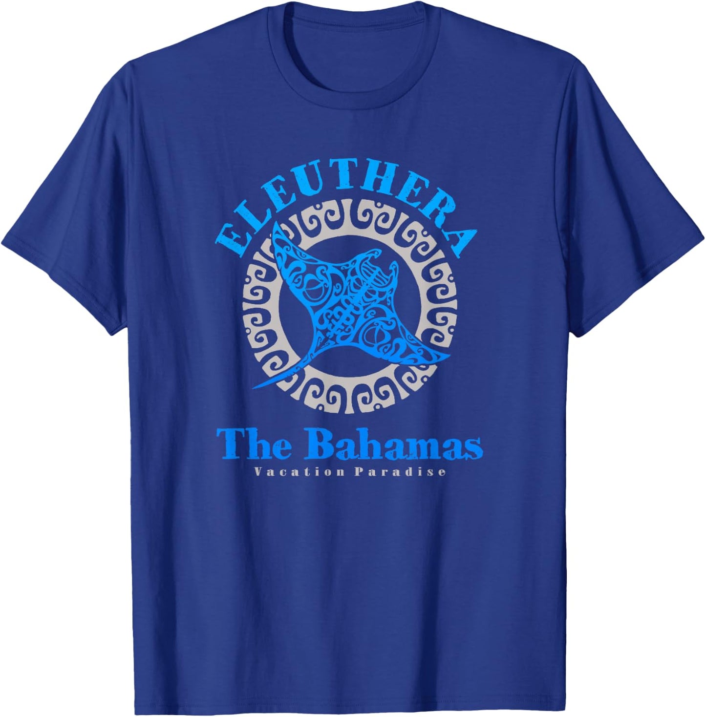 Manta Ray Eleuthera Bahamas Tribal Tattoo T-Shirt - T-Shirt | Royal