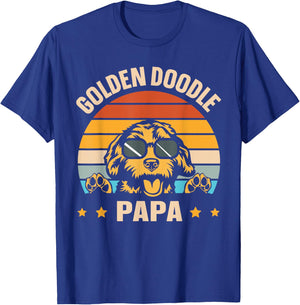Golden Doodle Papa Design for a Goldendoodle Dad T-Shirt - T-Shirt | Royal