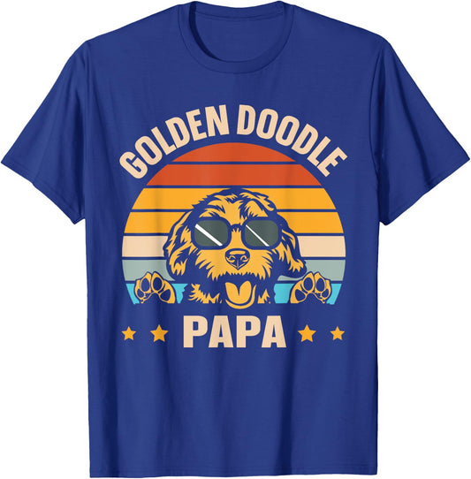 Golden Doodle Papa Design for a Goldendoodle Dad T-Shirt - T-Shirt | Royal