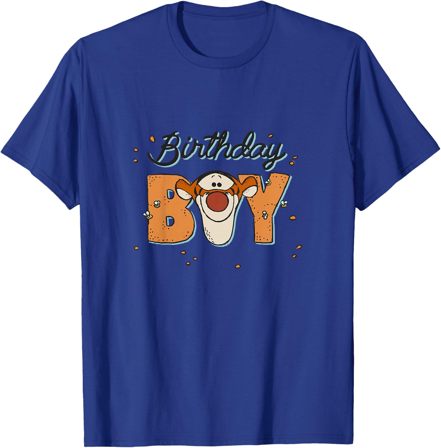 Kids Disney Winnie The Pooh Birthday Boy Tigger Face Youth T-Shirt - T-Shirt | Royal