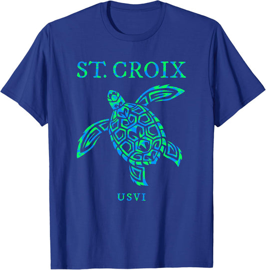 St Croix Sea Turtle Boys Girls Toddler T-Shirt - T-Shirt | Royal