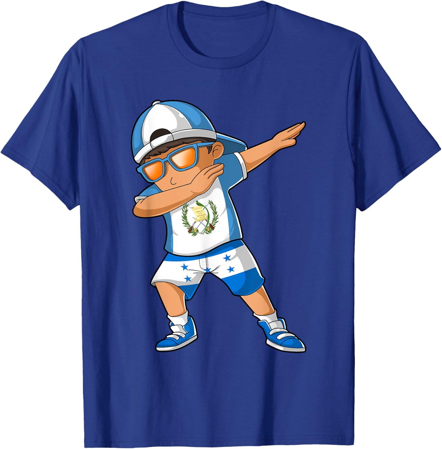 Half Guatemalan Half Honduran Boy Guatemala Flag T-Shirt - T-Shirt | Royal