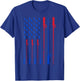 Fishing Pole American Flag Patriotic Men Women 4th of July T-Shirt - T-Shirt | Royal