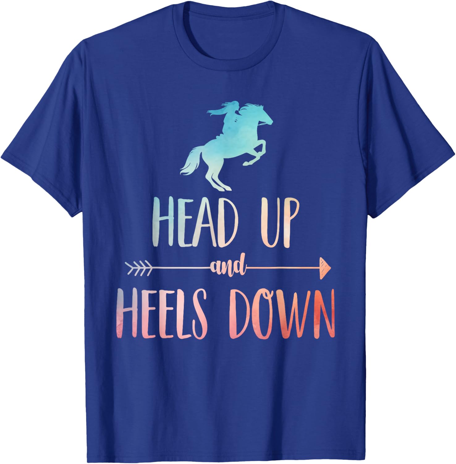 Horse Riding Art Girls Horseback Lover Equestrian T-Shirt - T-Shirt | Royal