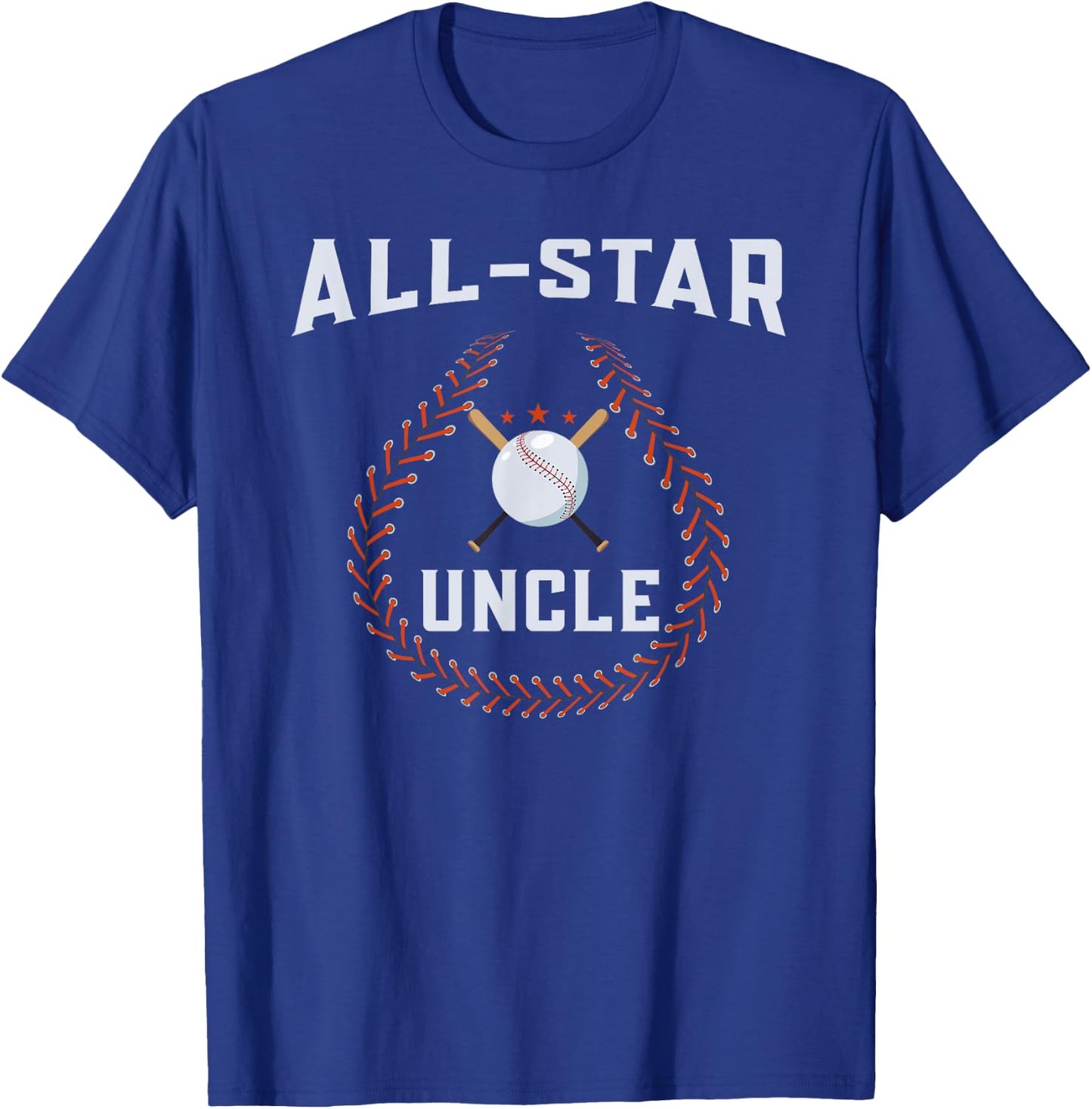 Uncle Baseball for Birthday, Baseball Uncle T-Shirt - T-Shirt | Royal