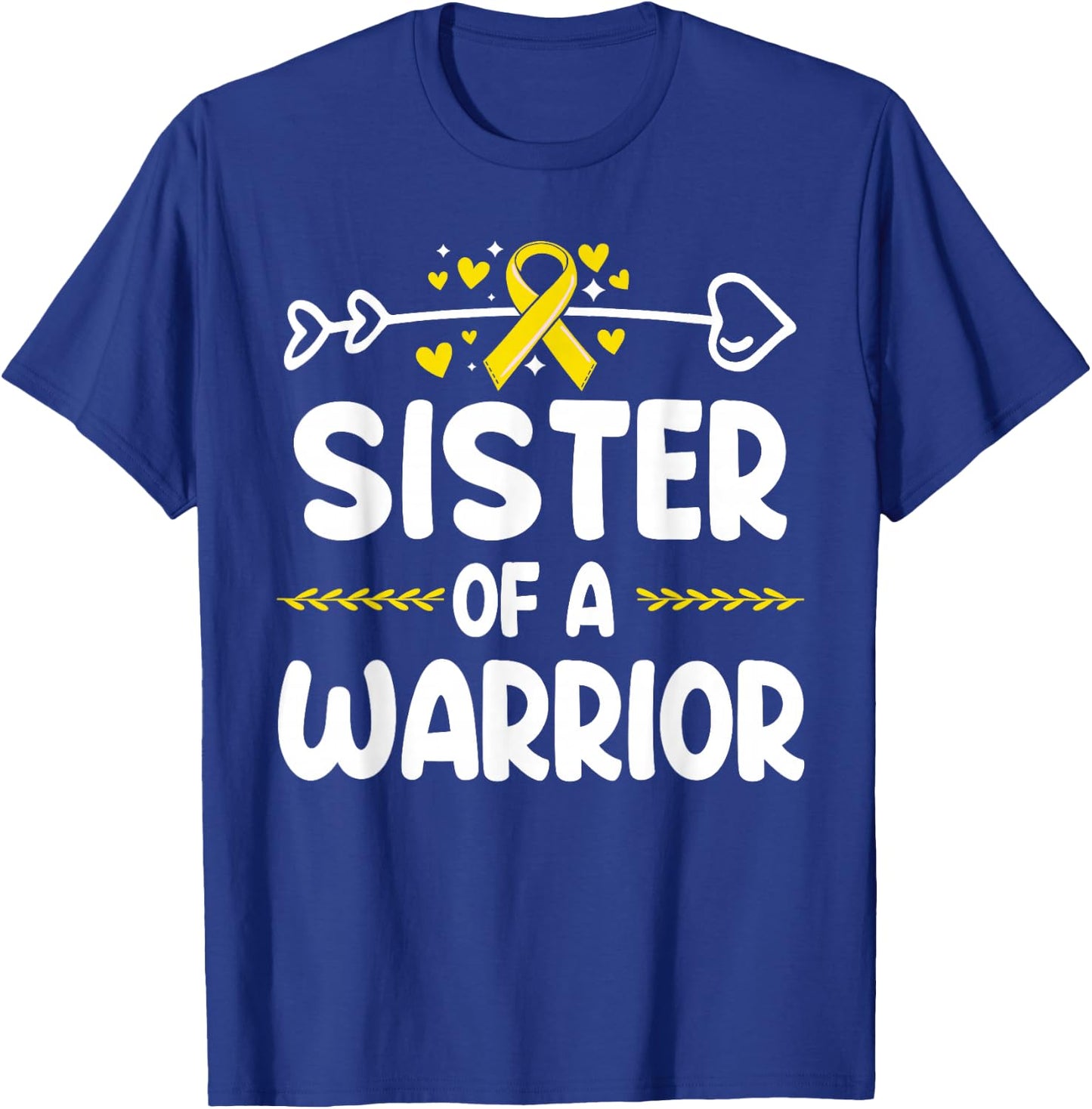 Sister of a Warrior Shirts Bone Cancer Awareness T-Shirt - T-Shirt | Royal