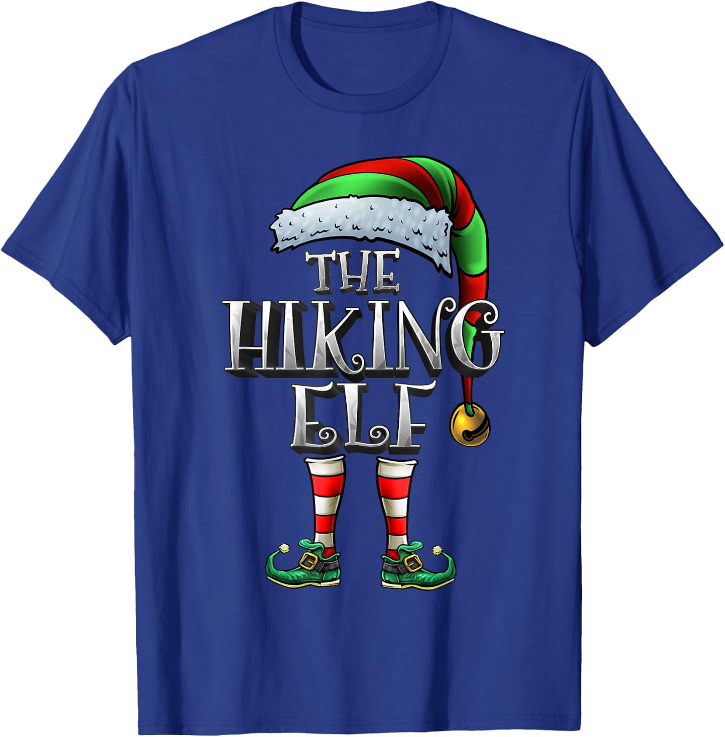 The Hiking Elf Shirt Matching Family Hiking Christmas Elf T-Shirt - T-Shirt | Royal