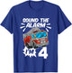 Kids Firefighter I'm 4 Birthday Fire Truck 4th birthday T-Shirt - T-Shirt | Royal