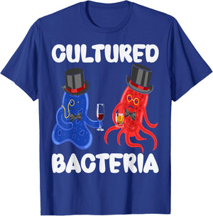 Cultured Bacteria Science Punny Microbiologist Biochemistry T-Shirt - T-Shirt | Royal