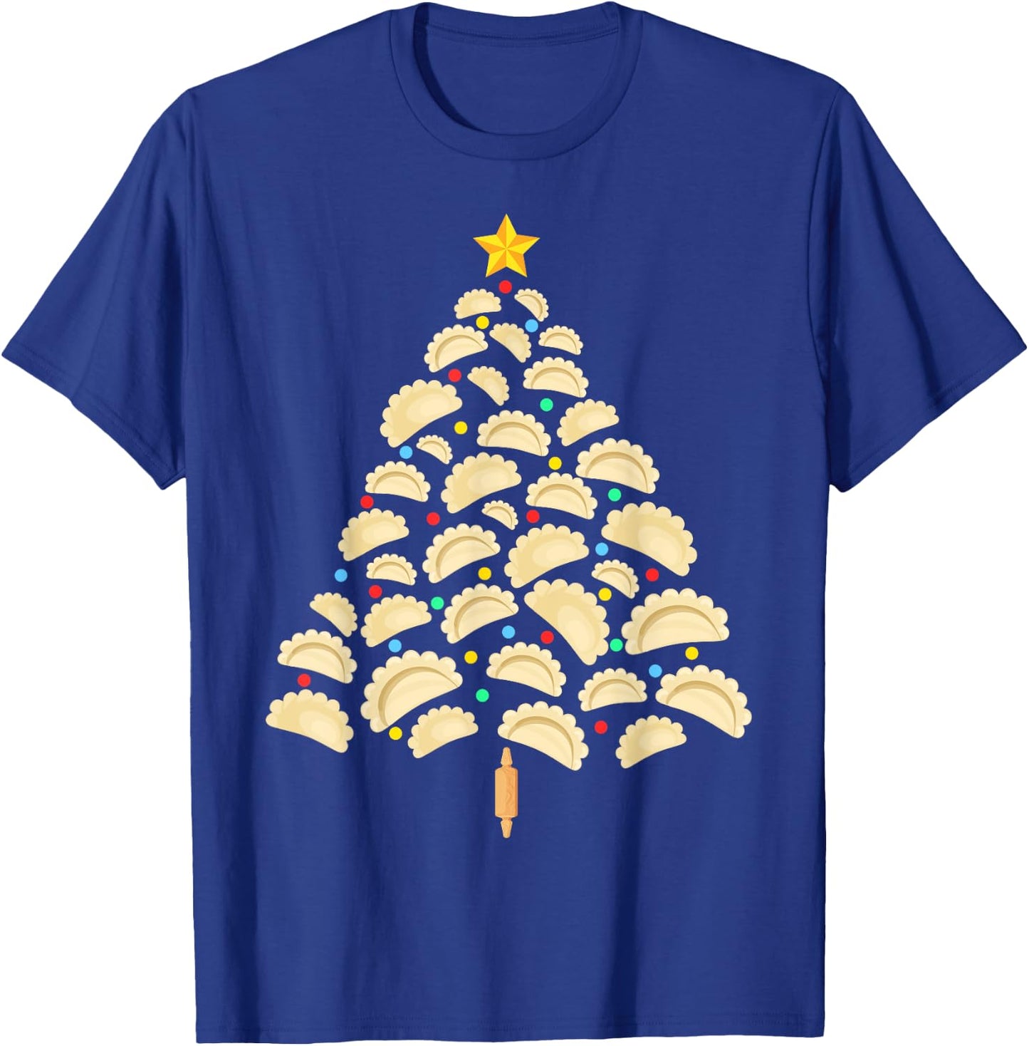 Pierogi Tree Polish Christmas Food Funny Men Women Kids T-Shirt - T-Shirt | Royal