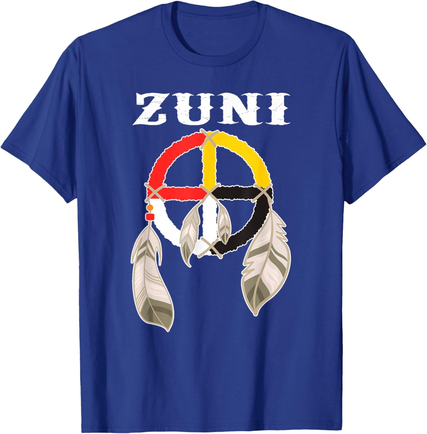 Zuni Tribe Nation Pueblo Native Indian Medicine Wheel T-Shirt - T-Shirt | Royal