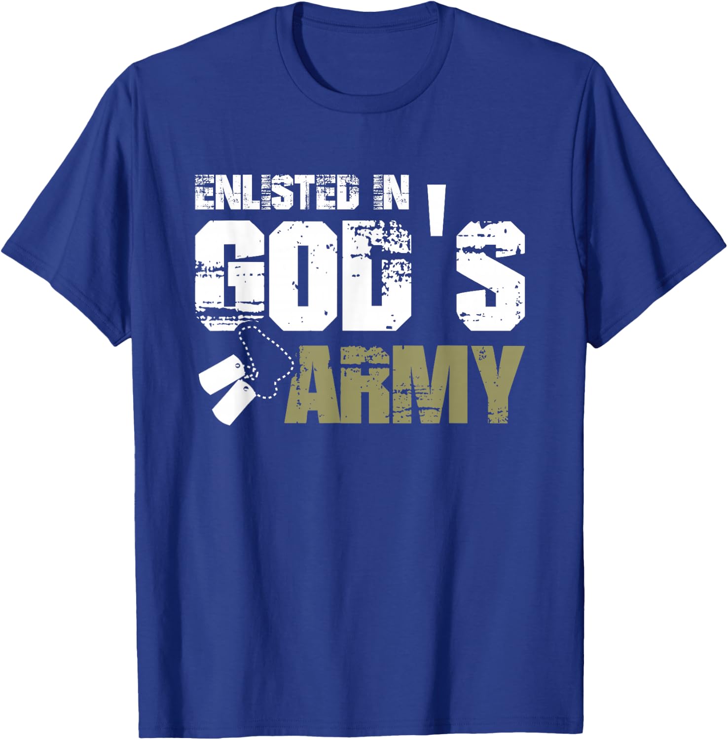 Enlisted In God's Army T-Shirt - T-Shirt | Royal