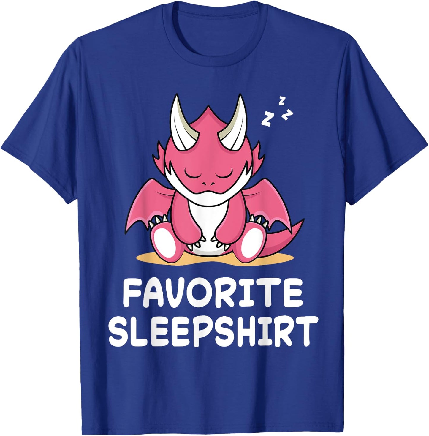 Dragon Dragons Nap Sleeping Sleep Pajama Pajamas Nightgown T-Shirt - T-Shirt | Royal
