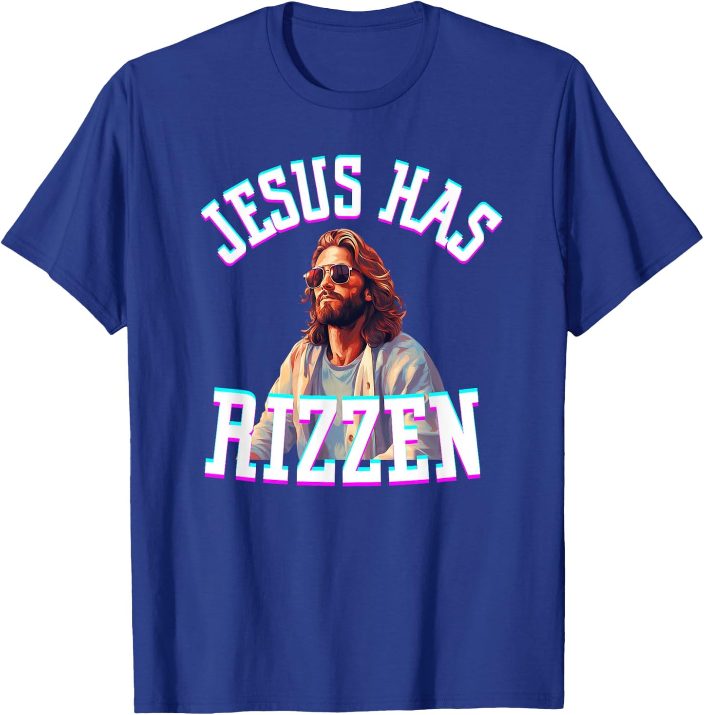 Jesus Has Rizzen Funny Christian Meme Novelty Jesus Christ T-Shirt - T-Shirt | Royal
