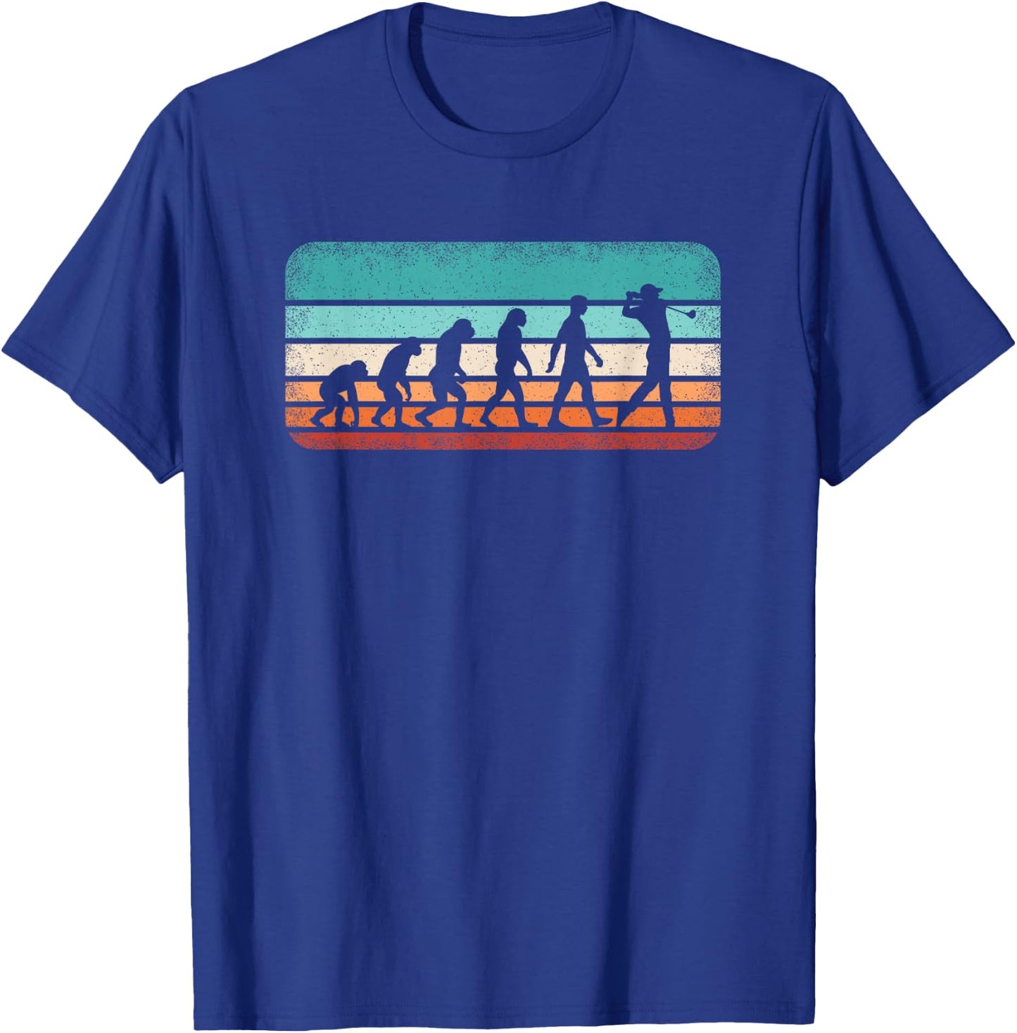 Funny Golf Evolution Retro Golf Lover Vintage Men Boys T-Shirt - T-Shirt | Royal