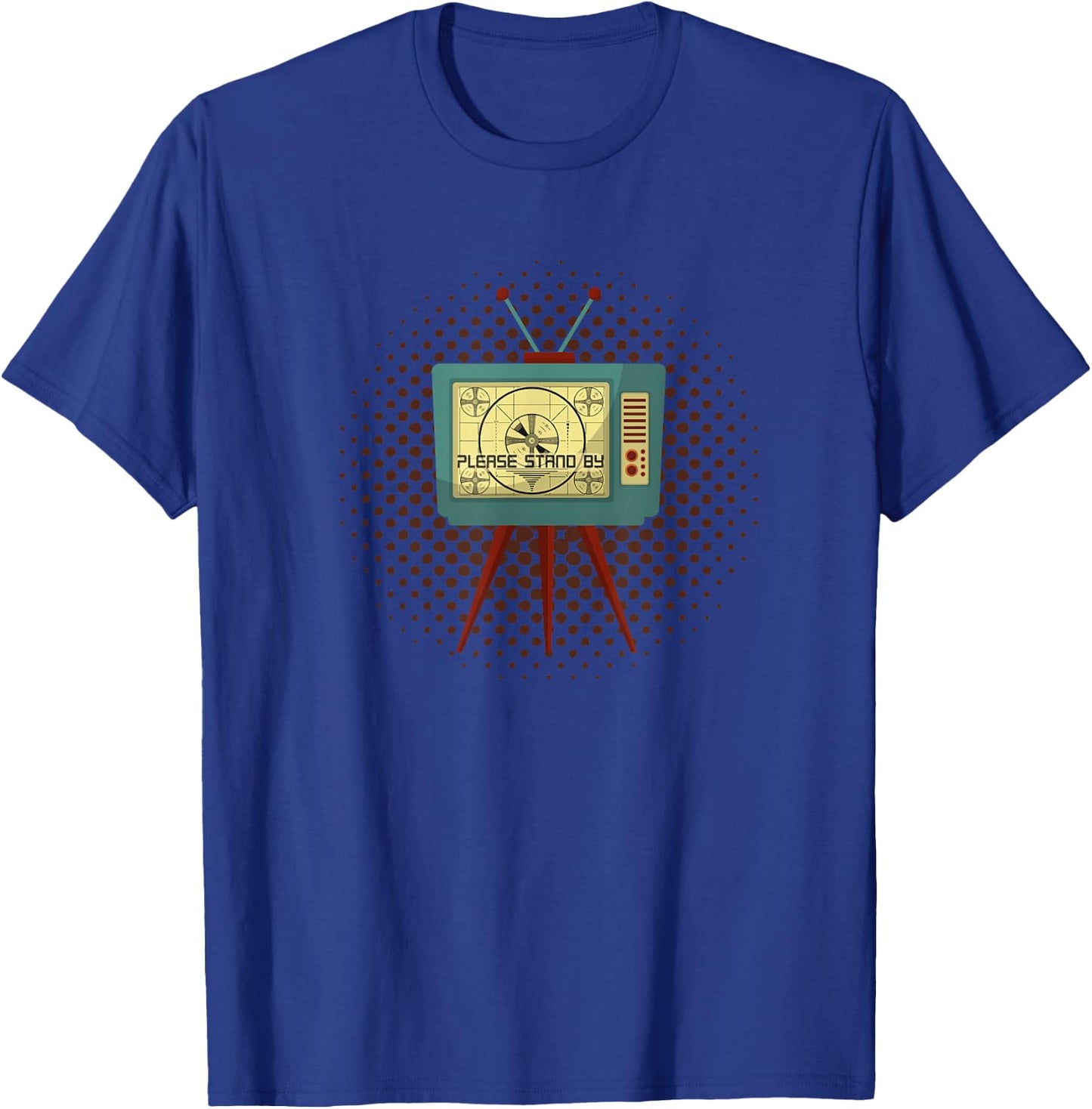 Please Stand By 50s 60s Television Retro Vintage Funny TV T-Shirt - T-Shirt | Royal