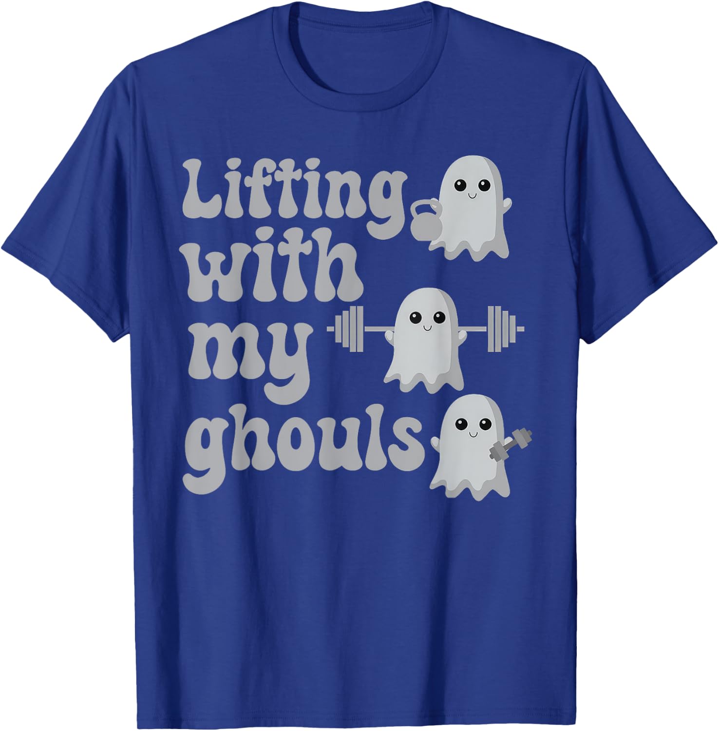 Lifting With My Ghouls Halloween Gym Workout Weightlifting T-Shirt - T-Shirt | Royal