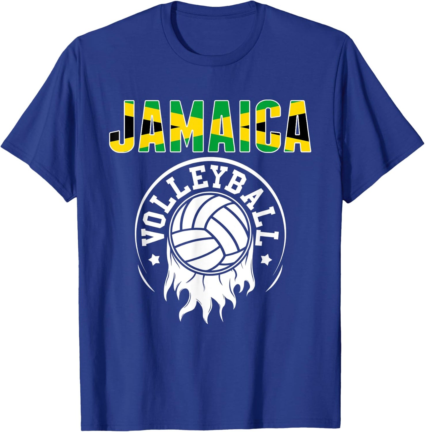 Proud Jamaica Volleyball Fans Jersey - Jamaican Flag Sports T-Shirt - T-Shirt | Royal
