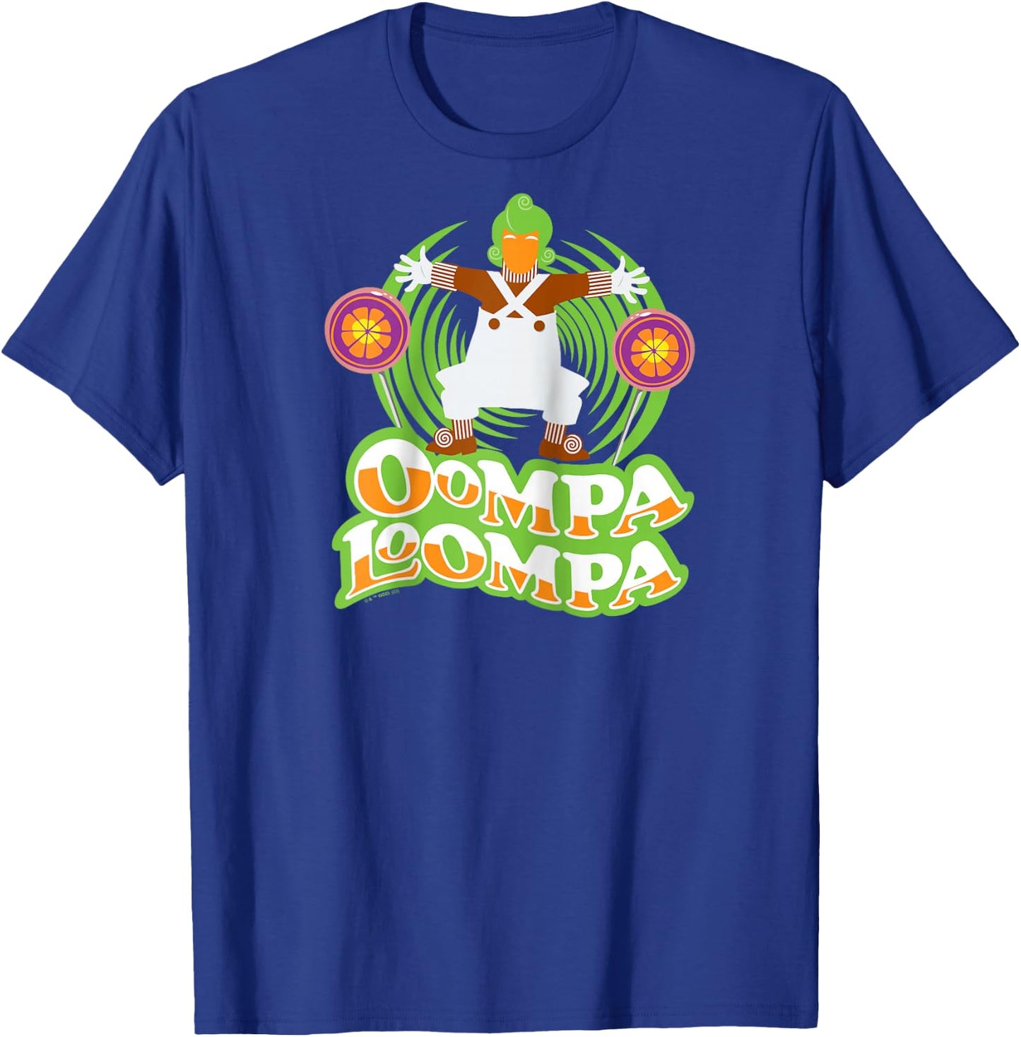 Willy Wonka & The Chocolate Factory - Oompa Loompa Raglan Baseball T-Shirt - T-Shirt | Royal