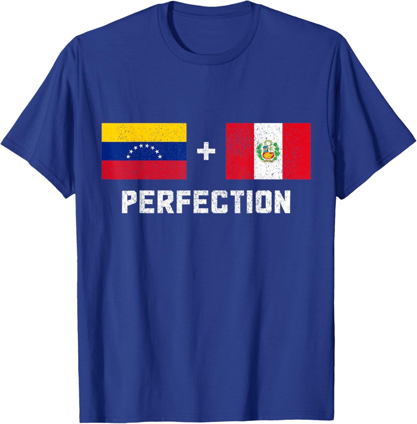 Venezuela Peru Pride Venezuelan Peruvian Flag T-Shirt - T-Shirt | Royal