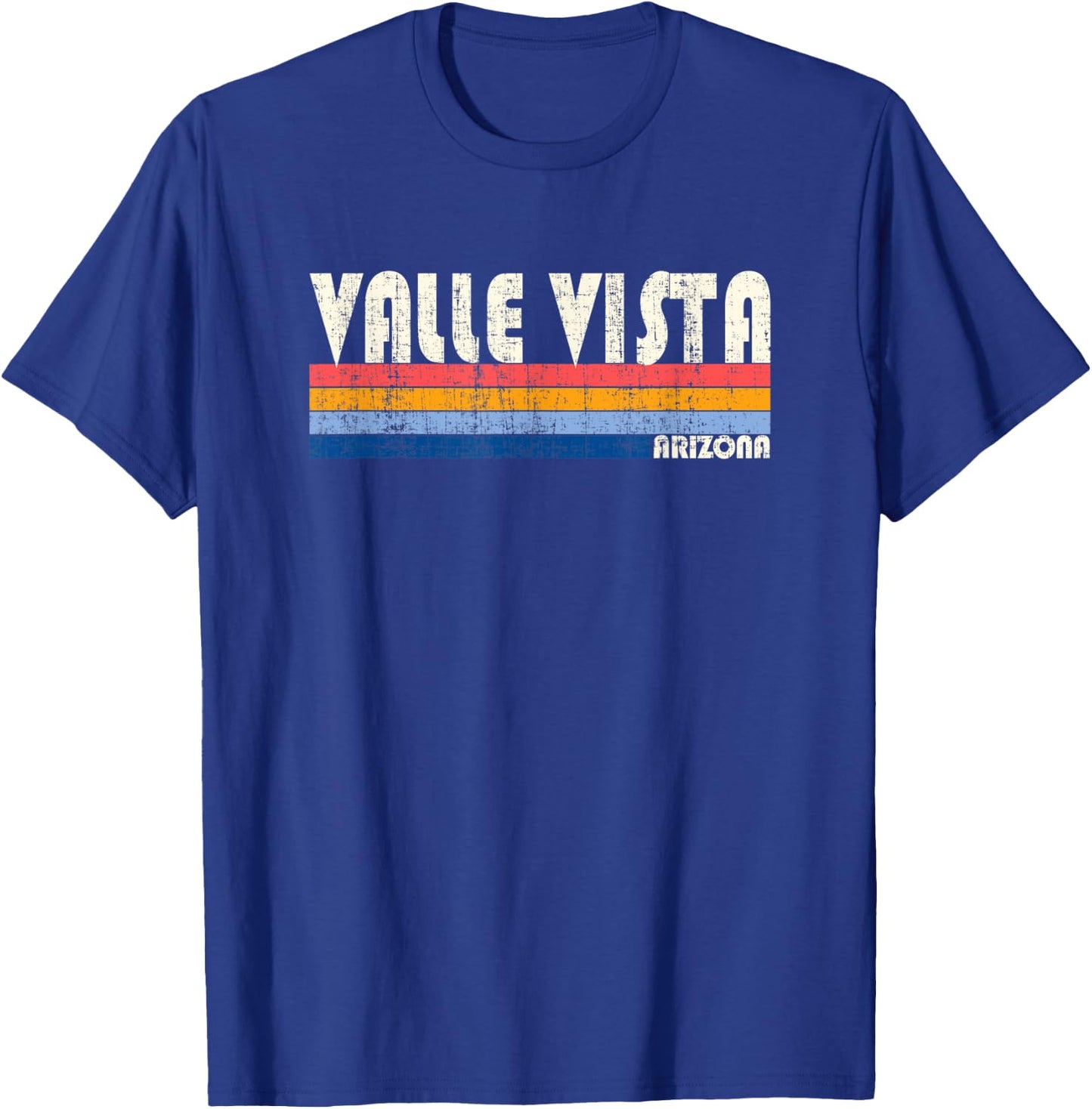 Vintage Retro 70s 80s Style Hometown of Valle Vista, AZ T-Shirt - T-Shirt | Royal